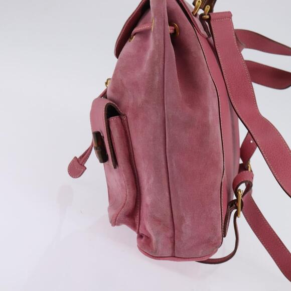 GUCCI Backpack Suede Pink Gold 003 2058 0016 Auth 144974 main image 11